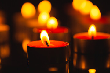 scented candle,scented candles on old wooden background,Symbol of eternal memory, mourning, minutes of silence, memorial day. The concept of loss and to the memory