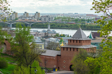 panorama of the architecture of Nizhny Novgorod