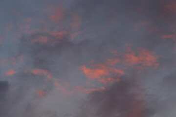 red and pink clouds in sky