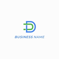 design logo double letter D