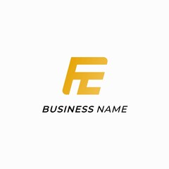 design logo creative letter F and letter E