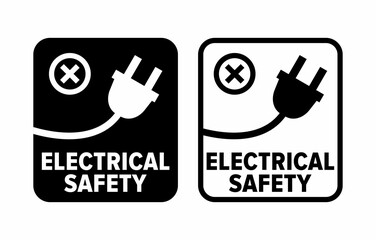 "Electrical Safety" vector information sign