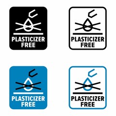 "Plasticizer Free" vector information sign