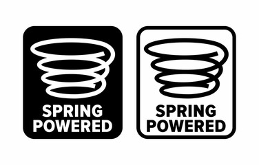 "Spring Powered" vector information sign