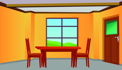 wooden chair and table