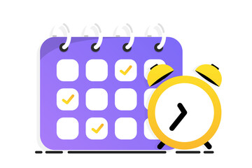 Reminder in calendar. Calendar deadline, event notification push message. Alert for business planning, events, reminder, daily schedule, appointment, important date. Notice of important schedule date - obrazy, fototapety, plakaty