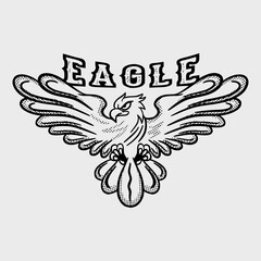 Eagle illustration for tshirt jacket hoodie can be used for stickers etc