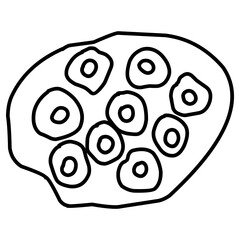 lotus from above line art 