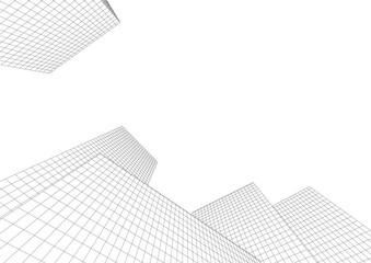 Modern architecture building 3d 