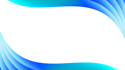 beautiful wave abstract blue light frame