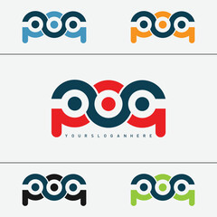 letter POP logo design vector template. monogram logo