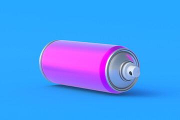 Metallic can of spray paint. Hairspray or lacquer. Disinfectant sprayer. Renovation equipment. Gas in aerosol container. Tool for street art. 3d render