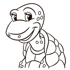Turtle cartoon illustration. Cute animal print for t-shirts, mugs, totes, stickers, nursery wall arts, greeting cards, etc.
