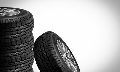 Obraz premium Car Tires Background Very Cool