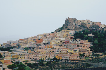 Naklejka premium View of the coastal village Castelsardo, Sardinia, Italy