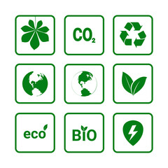 set of eco icons
