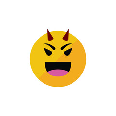 devil laugh emoji vector for website symbol icon presentation