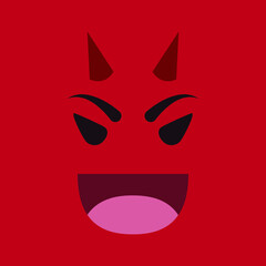 devil laugh emoji vector for website symbol icon presentation