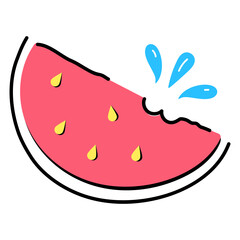 Easy to use sticker of watermelon 