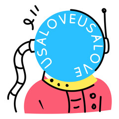 Creatively designed sticker of table globe 