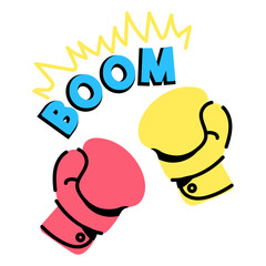 Download an amazing sticker design of boom 