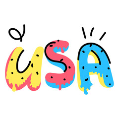 A well-designed sticker of USA 