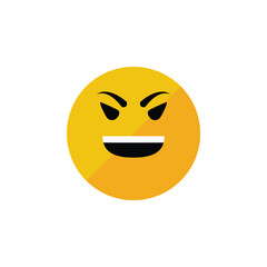 devil smile emoji vector for website, icon, symbil presentation