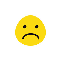 sad face emoji vector for website, icon, symbil presentation
