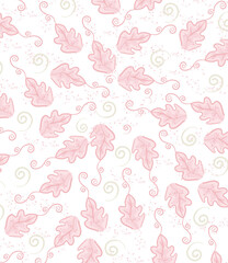 seamless floral Art Deco vintage pattern with sprigs and berries.  Can be used for wrapping, textile, wallpaper and package design