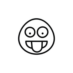 tongue face emoji vector for website, icon, symbil presentation