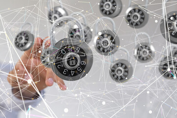 security data code digital in hand