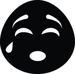 cry emoji vector for website, icon, symbil presentation