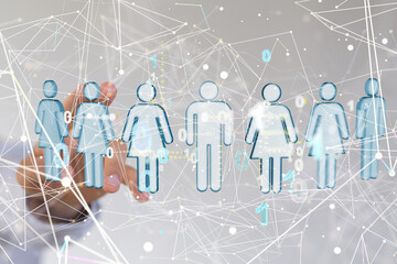 abstract social network scheme, which contains business people