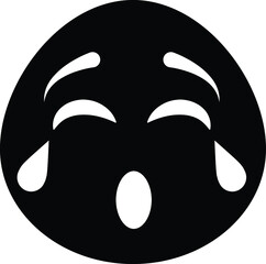 laugh emoji vector for website, icon, symbil presentation