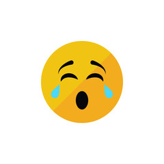Sad emoji vector for website icon symbol presentation