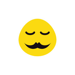 moustache emoji vector for website symbol icon presentation