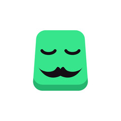 moustache emoji vector for website symbol icon presentation
