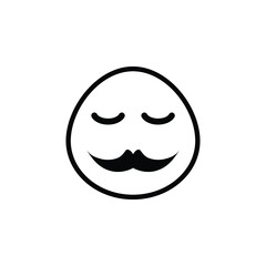 moustache emoji vector for website symbol icon presentation