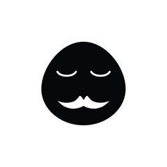 moustache emoji vector for website symbol icon presentation
