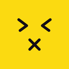 Fototapeta premium hurt emoji vector for website symbol icon presentation