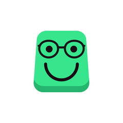 smile cool emoji vector for website symbol icon presentation