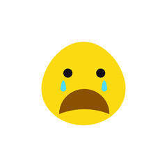 Sad emoji vector for website icon symbol presentation