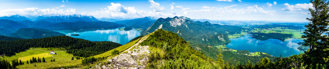 Fototapeta na wymiar famous walchensee lake in bavaria