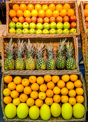 fruit stand at a market