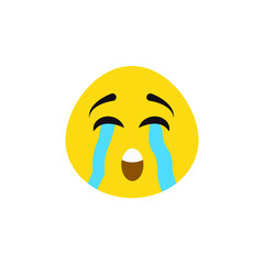Sad emoji vector for website icon symbol presentation