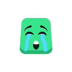 Sad emoji vector for website icon symbol presentation