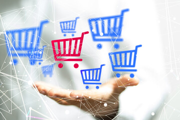Add To Cart Internet Web Store Buy Online E-Commerce concept.