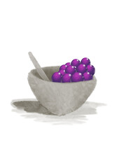 Food in an old plate