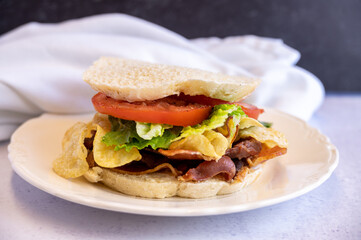 Bacon, Lettuce, Tomato with chips