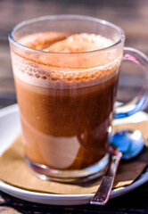 typical hot chocolate with cream